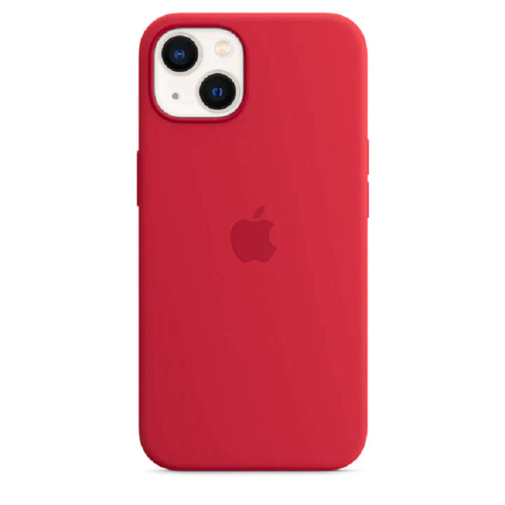 iPhone 14 Silicon Case Liquid Silicon Inner Fabric with Logo