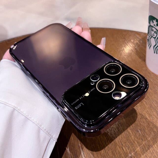 iPhone 13 Pro Max Full Lens Glass Case With Logo