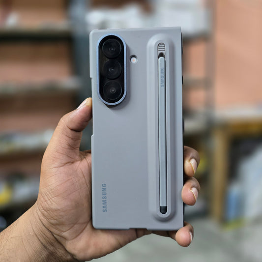 Samsung Galaxy Z Fold7 Slim Skin Feel S Pen Case with Stylus and Logo - Dark Grey