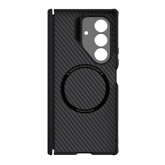 Samsung Galaxy Z Fold7 Nillkin Case, Carbon Aramid Fiber+TPU with Metal Camera Protection & Kickstand Magsafe