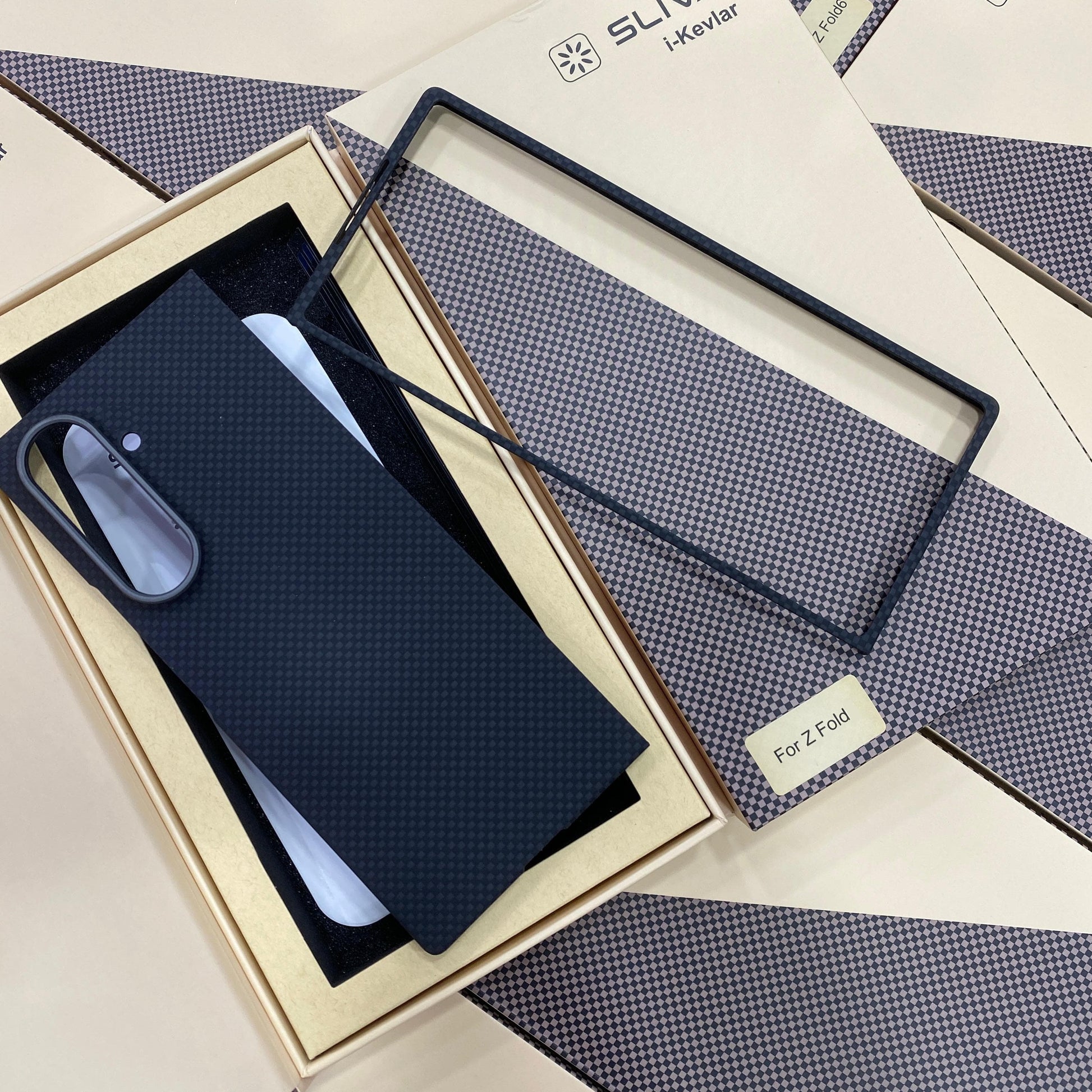 Samsung Galaxy Z Fold7 Real Carbon Fiber Case, 0.5mm Super Slim Original SLIVA Carbon Fiber - Black