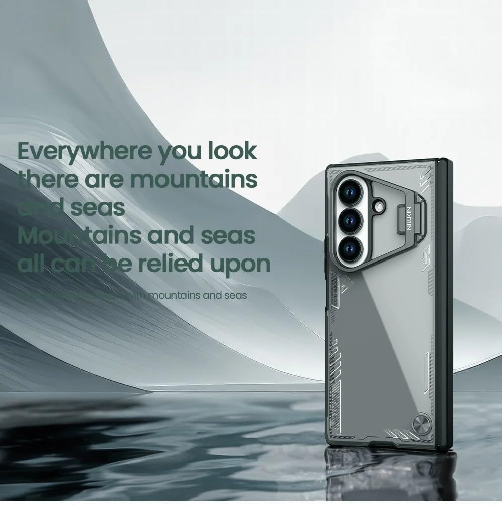 Samsung Galaxy Z Fold7 Nillkin ICE-BLADE Series Corner Air Bags + Aluminum Camera Protect Stand