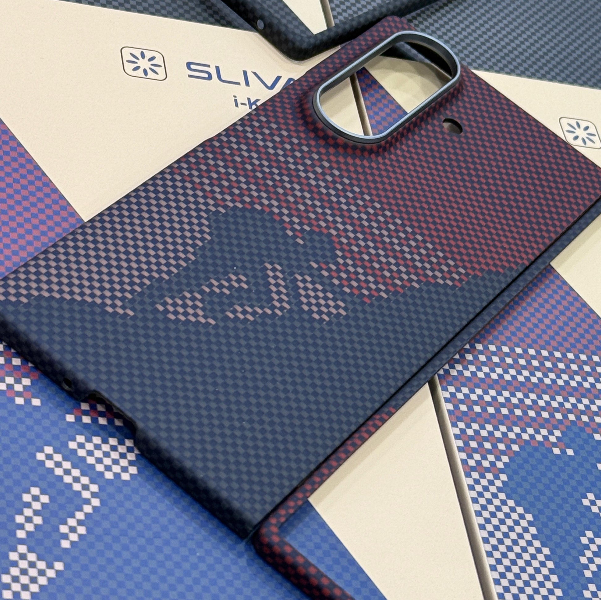 Samsung Galaxy Z Fold7 Real Carbon Fiber Case, 0.5mm Super Slim Original SLIVA Carbon Fiber - Red