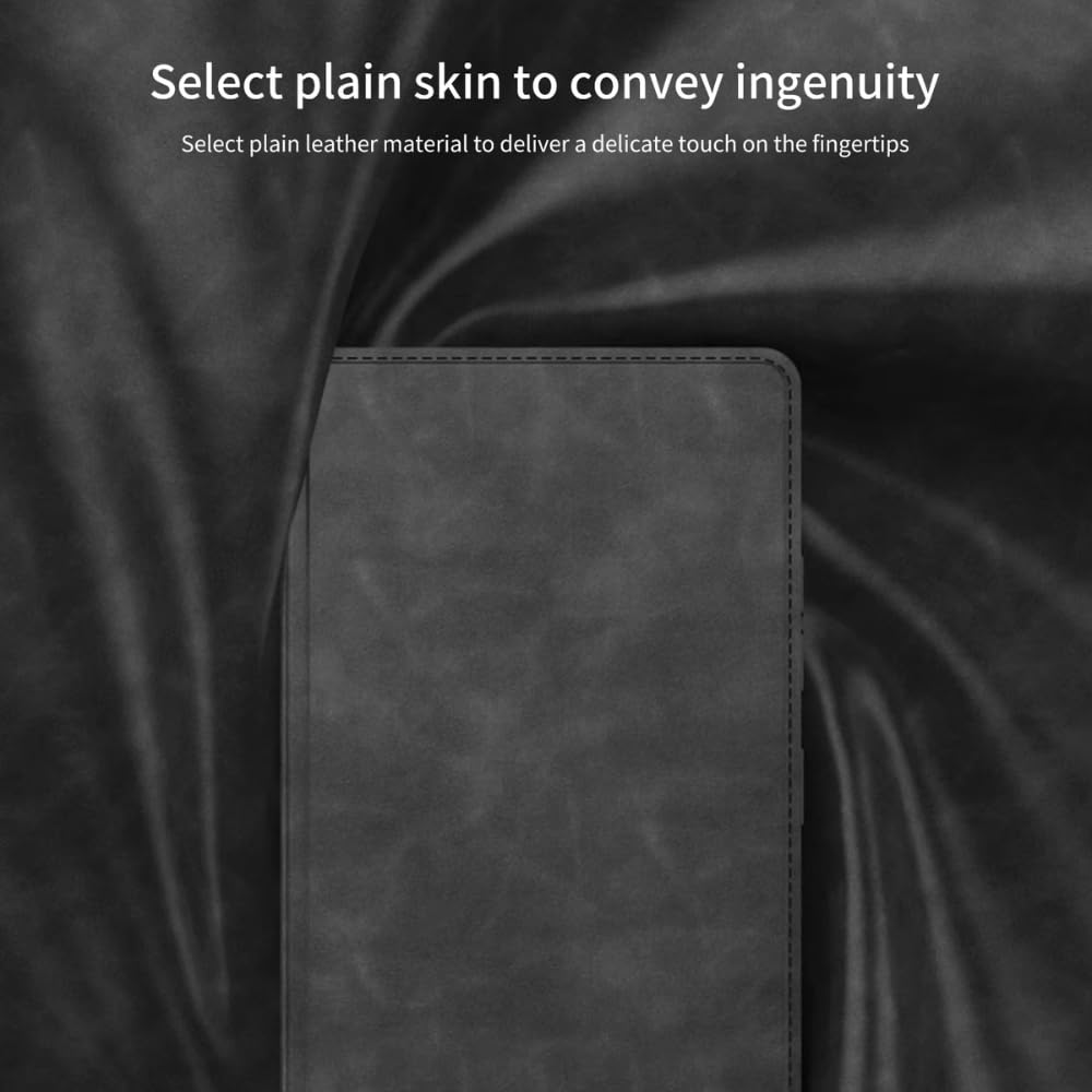 Samsung Galaxy S25 Ultra Leather Flip Cover, Wallet Case with Kickstand, Hard PC Magnetic Flip Case with Card Holder Slot