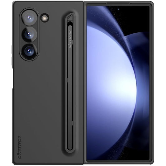 Samsung Galaxy Z Fold6 Nillkin S-Pen Case, Liquid Silicon Skin Feel Flex Pure With S-Pen Case - Black