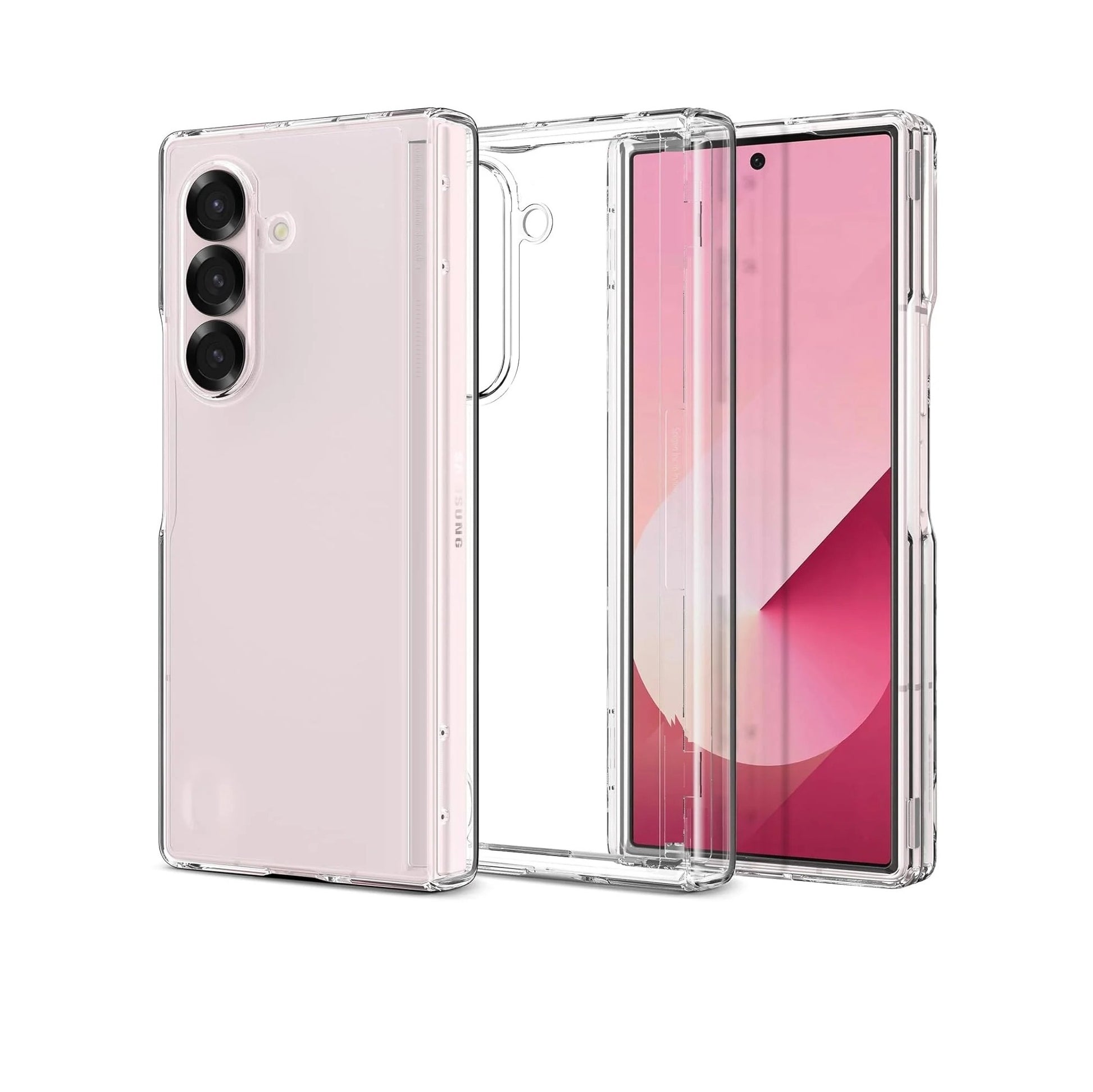 Samsung Galaxy Z Fold7 Cristal Clear Soft TPU Back Cover with Hinge Protection - Transparent