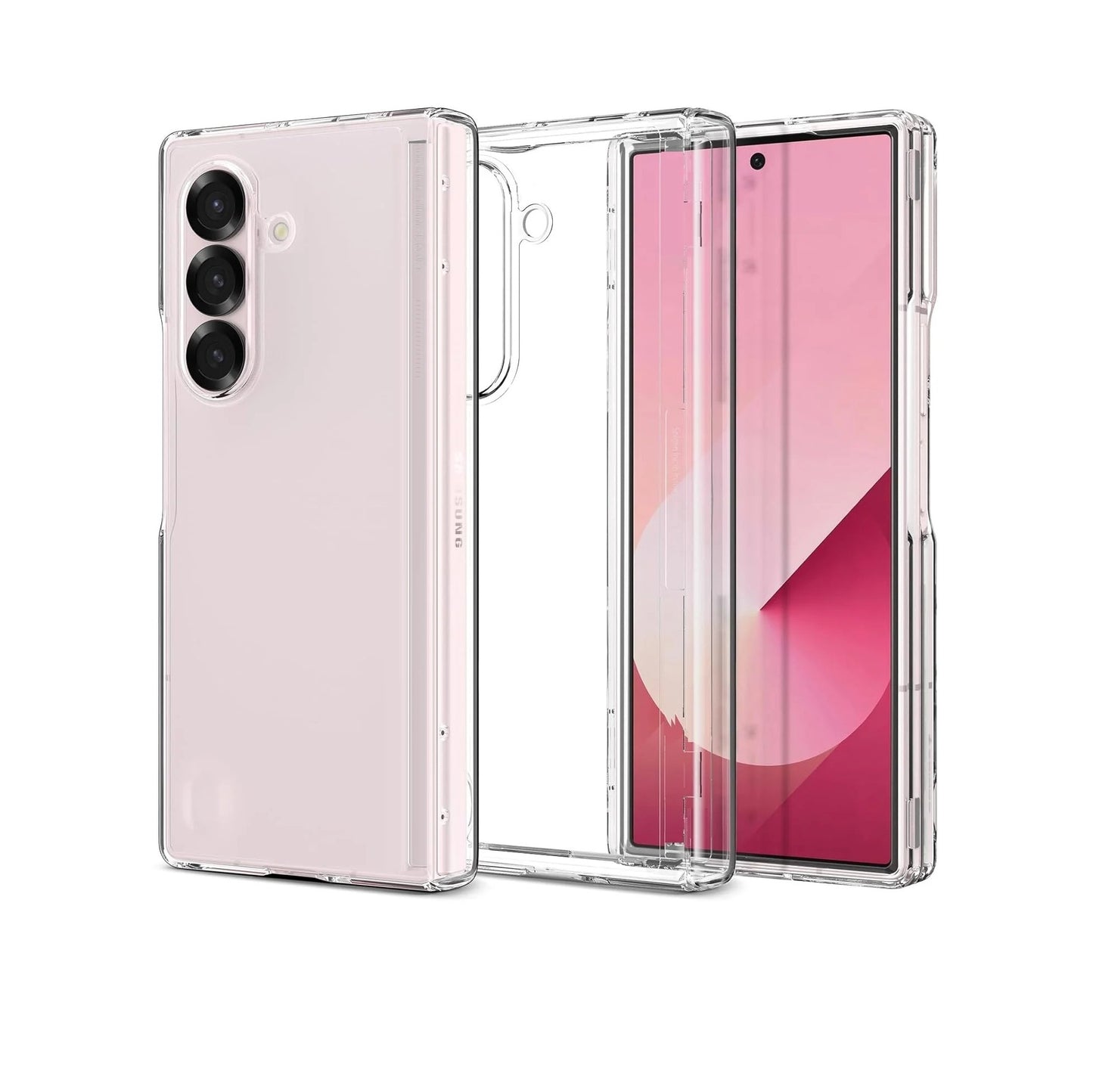 Samsung Galaxy Z Fold7 Cristal Clear Soft TPU Back Cover with Hinge Protection - Transparent