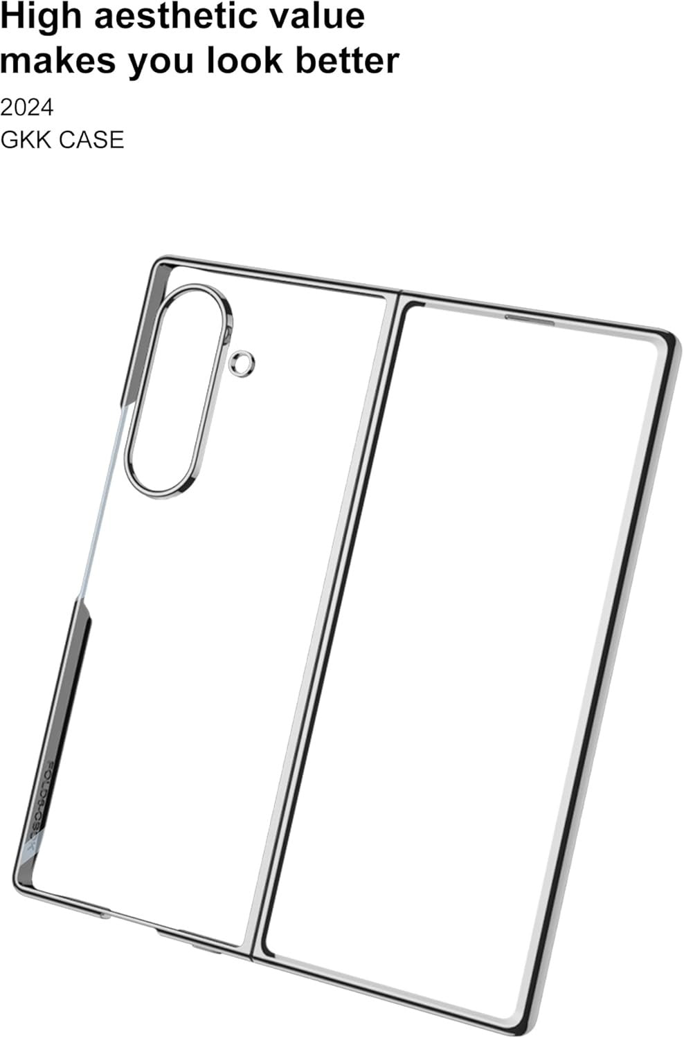 Samsung Galaxy Z Fold7 Electroplating Transparent Case, Ultra-Thin and Lightweight, Anti-scratch Back Cover - Silver
