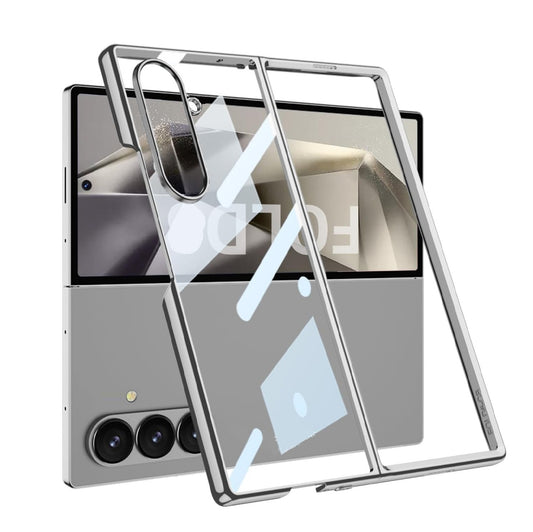 Samsung Galaxy Z Fold7 Electroplating Transparent Case, Ultra-Thin and Lightweight, Anti-scratch Back Cover - Silver