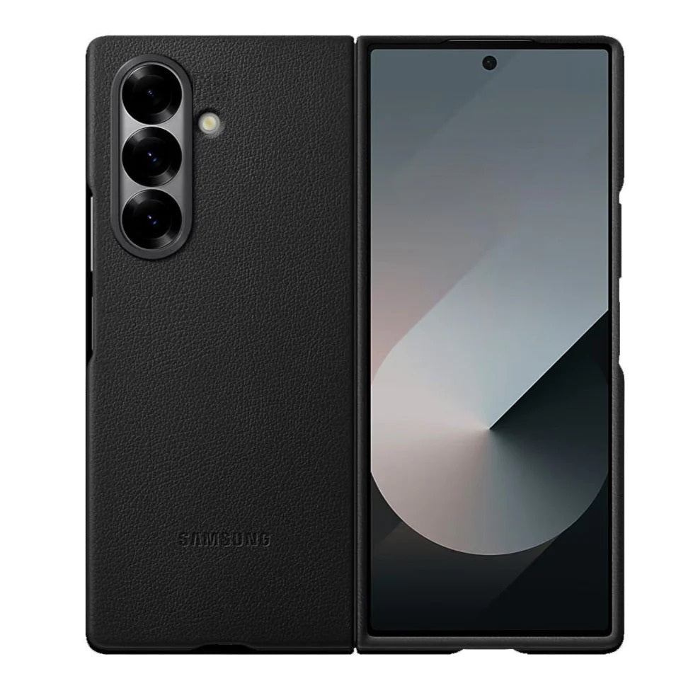 Samsung Galaxy Z Fold7 Leather Case Slim Soft Inside - Black