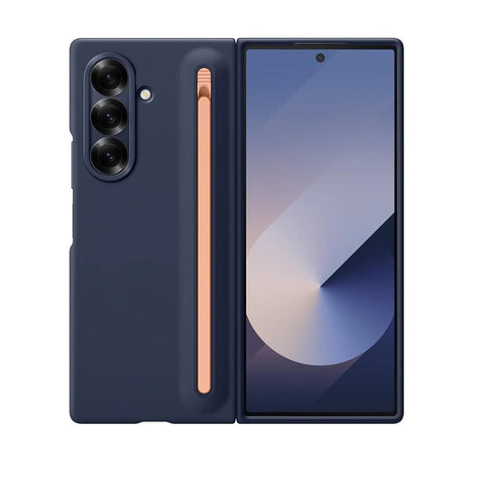 Samsung Galaxy Z Fold7 S-Pen Case, Skin Feel Cover wtih Stylus - Blue