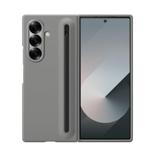 Samsung Galaxy Z Fold7 S-Pen Case, Skin Feel Cover wtih Stylus - Grey