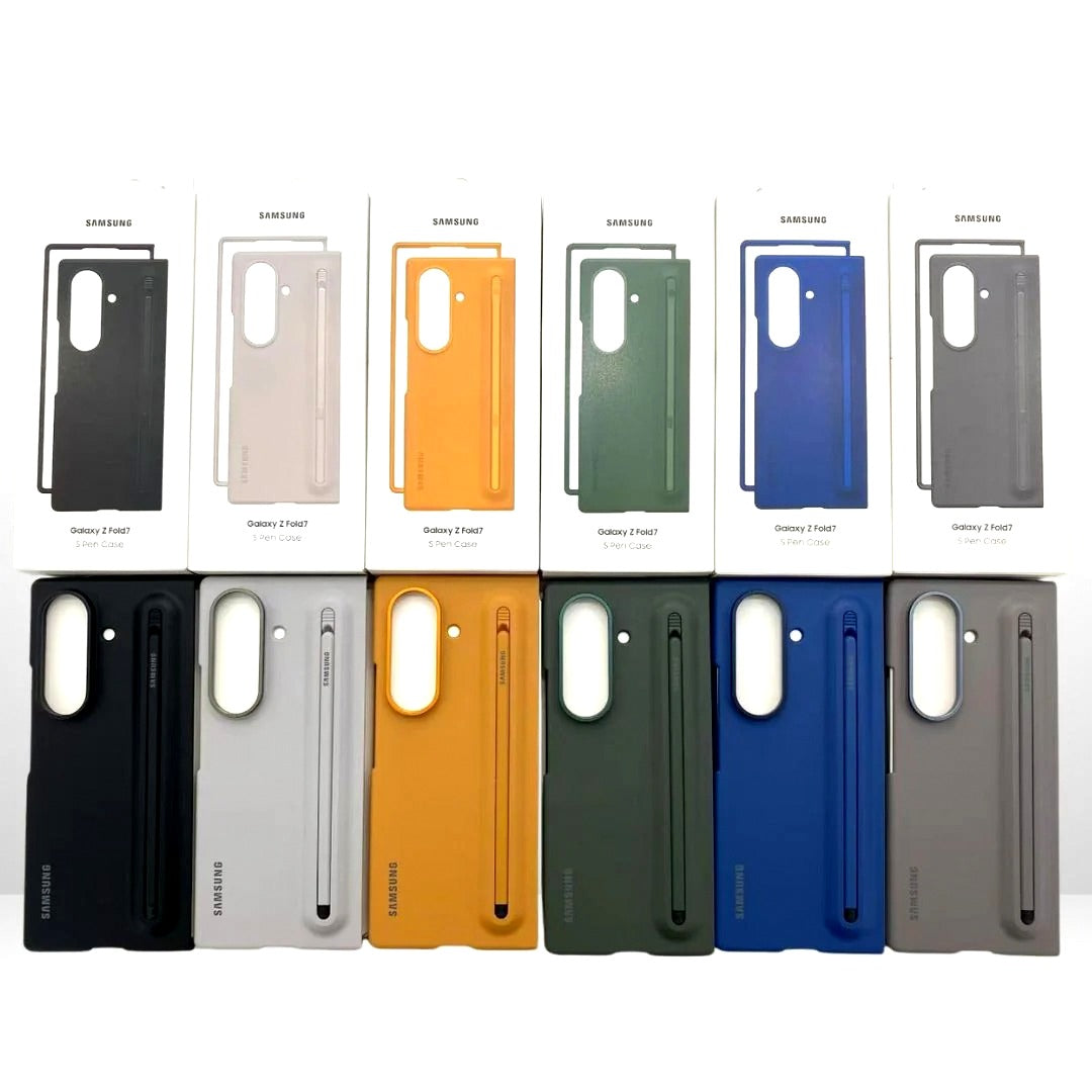 Samsung Galaxy Z Fold7 Slim Skin Feel S Pen Case with Stylus and Logo - Black