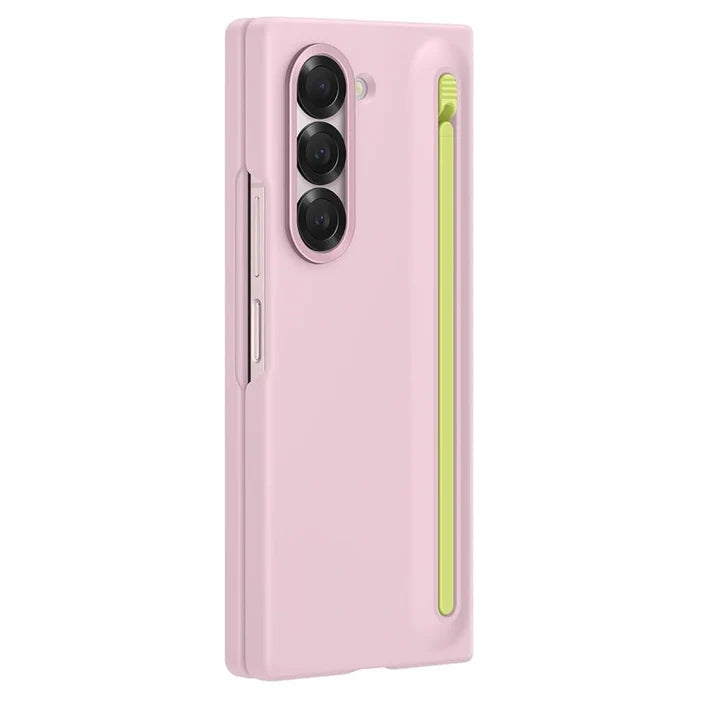 Samsung Galaxy Z Fold 5 S-Pen Case, Original Silicon Matte Feel Case with S-Pen - Pink