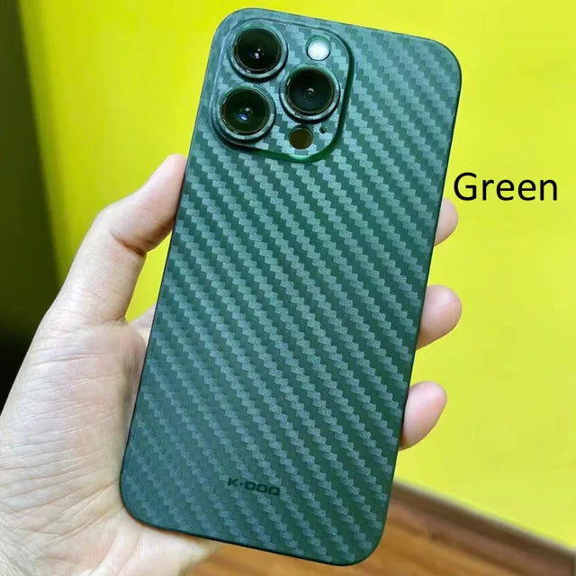 iPhone 14 Pro Max 0.3mm Ultra Thin Air Carbon Fiber Design Luxury Smooth Finish K-Doo - Green