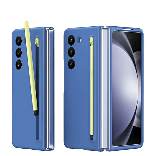Samsung Galaxy Z Fold 3 Slim S-Pen Case With Front Glass- Blue