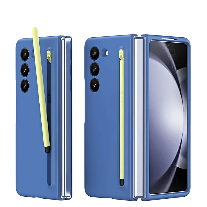 Samsung Galaxy Z Fold 4 Slim S-Pen Case With Front Glass- Blue