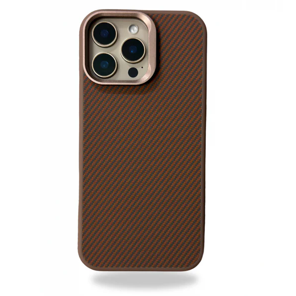 iPhone 16 Pro Max Luxury DEFENDER Carbon Pattern Shock Absorb Aramid S
