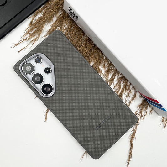 Samsung Galaxy S26 Ultra Signature Luxury Doted Vegan Leather Case - Grey