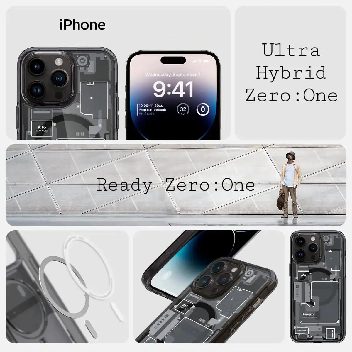 iPhone 14 Ultra Hybrid Zero One MagFit MagSafe Matte Shine Case