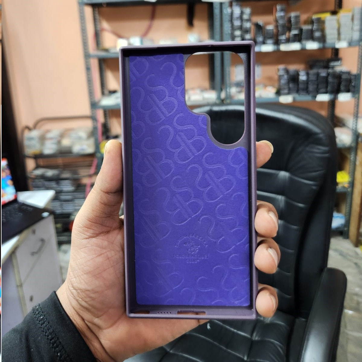 Samsung Galaxy S23 Ultra 3D Polo Embroidery PU Leather Case