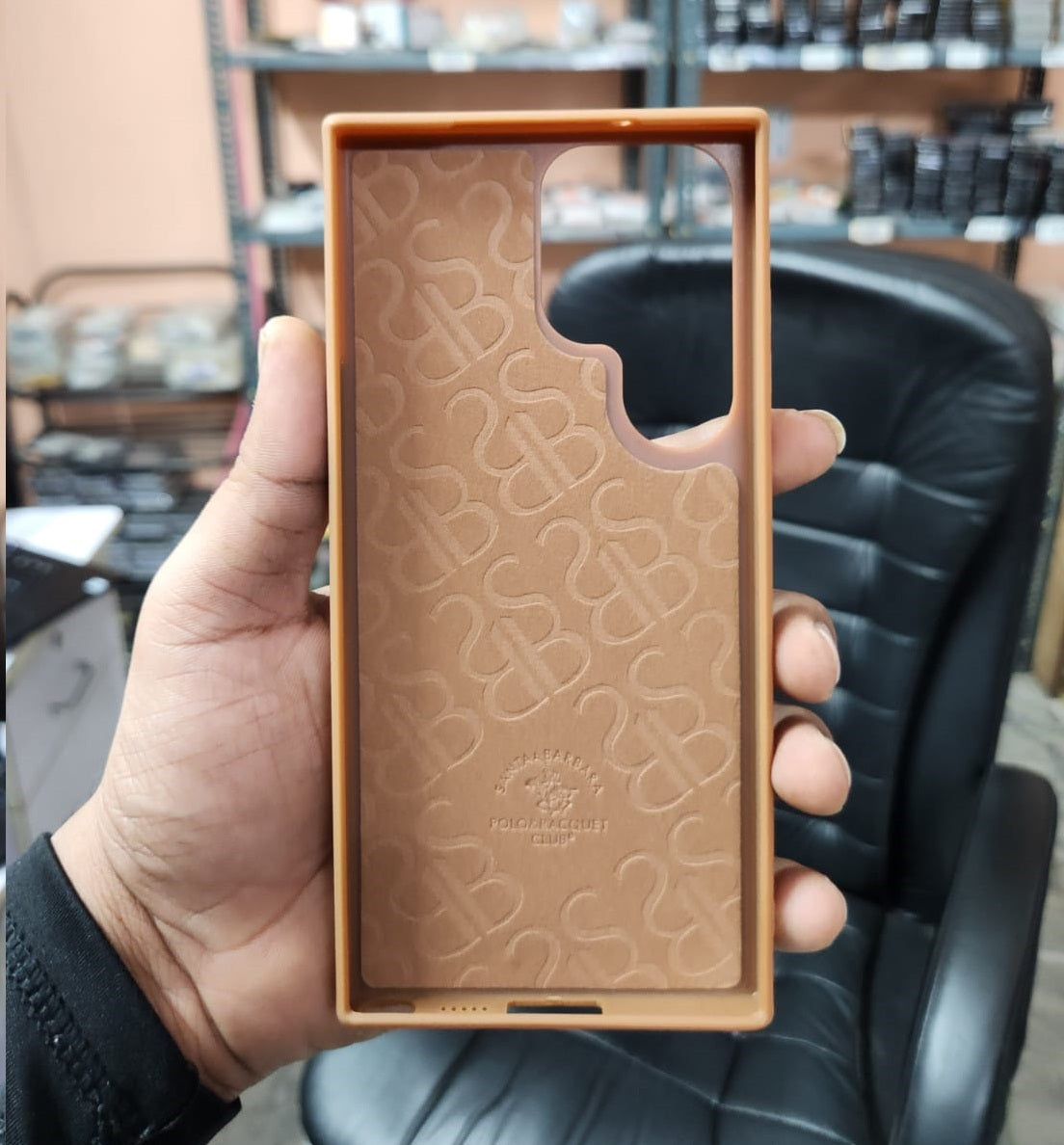 Samsung Galaxy S23 Ultra 3D Dog Face Embroidery Leather Case