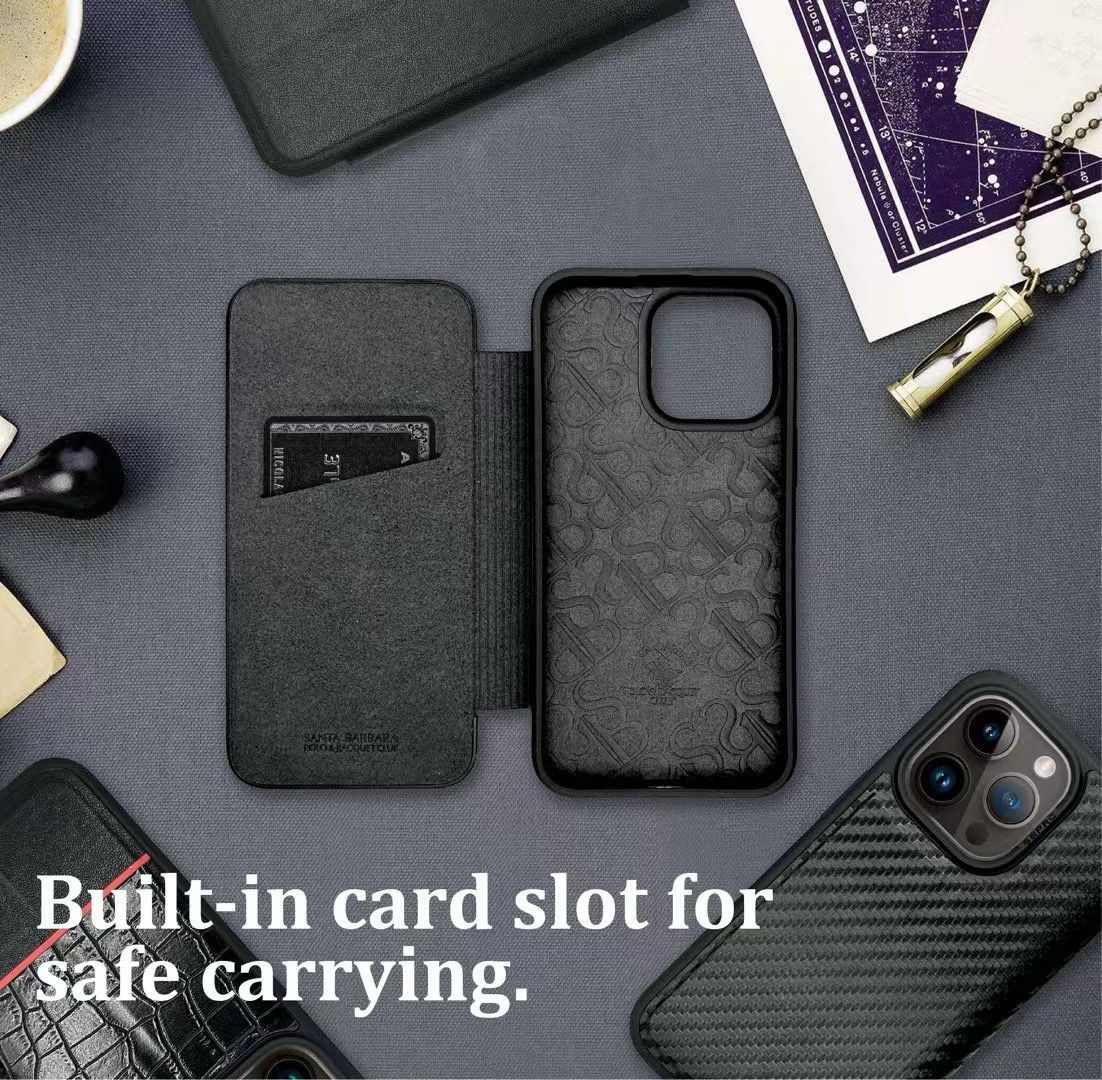 iPhone 15 Pro Max Santa Barbara Flip Series Leather Case