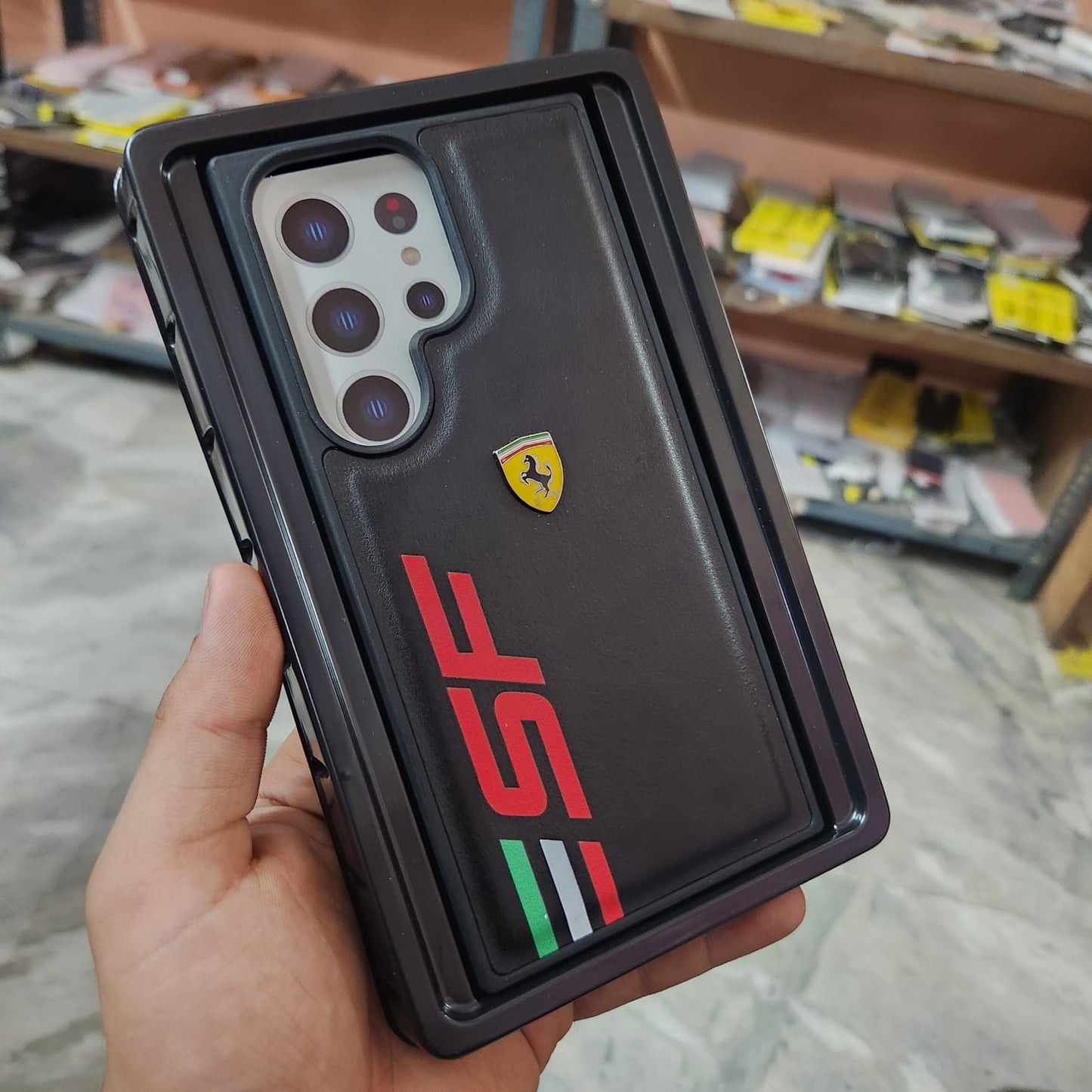 Samsung Galaxy S23 Ultra SF Farrari Edition PU Leather Case