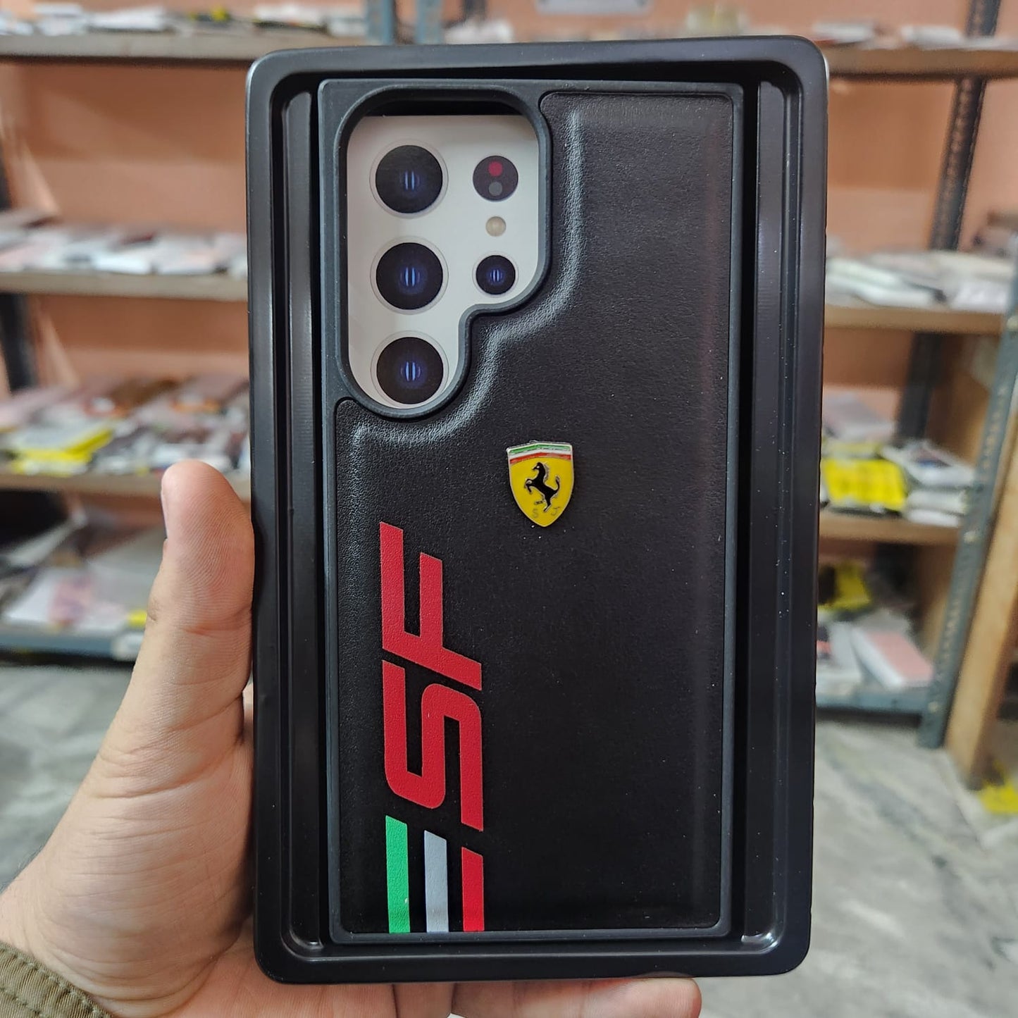 Samsung Galaxy S23 Ultra SF Farrari Edition PU Leather Case