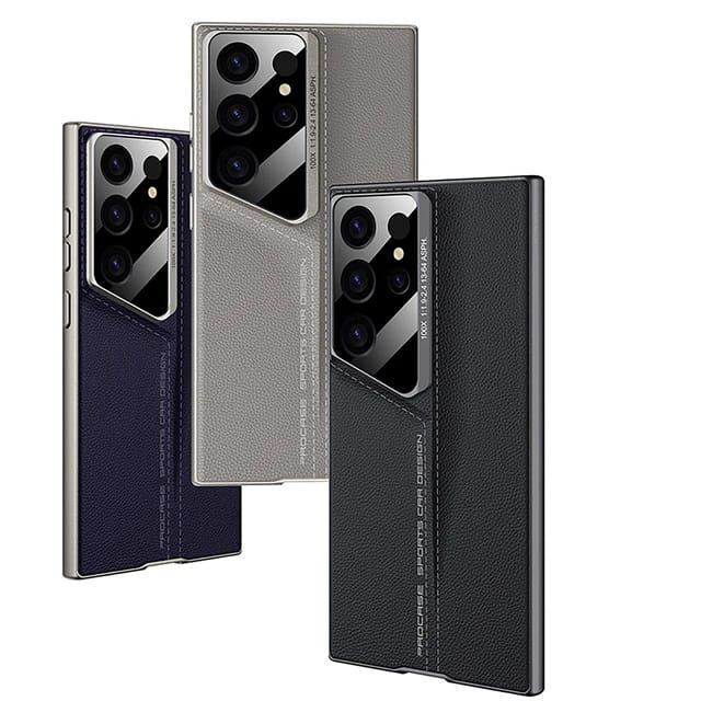 Samsung Galaxy S24 Ultra Original GKK Leather Case Camera Protection - BlacK