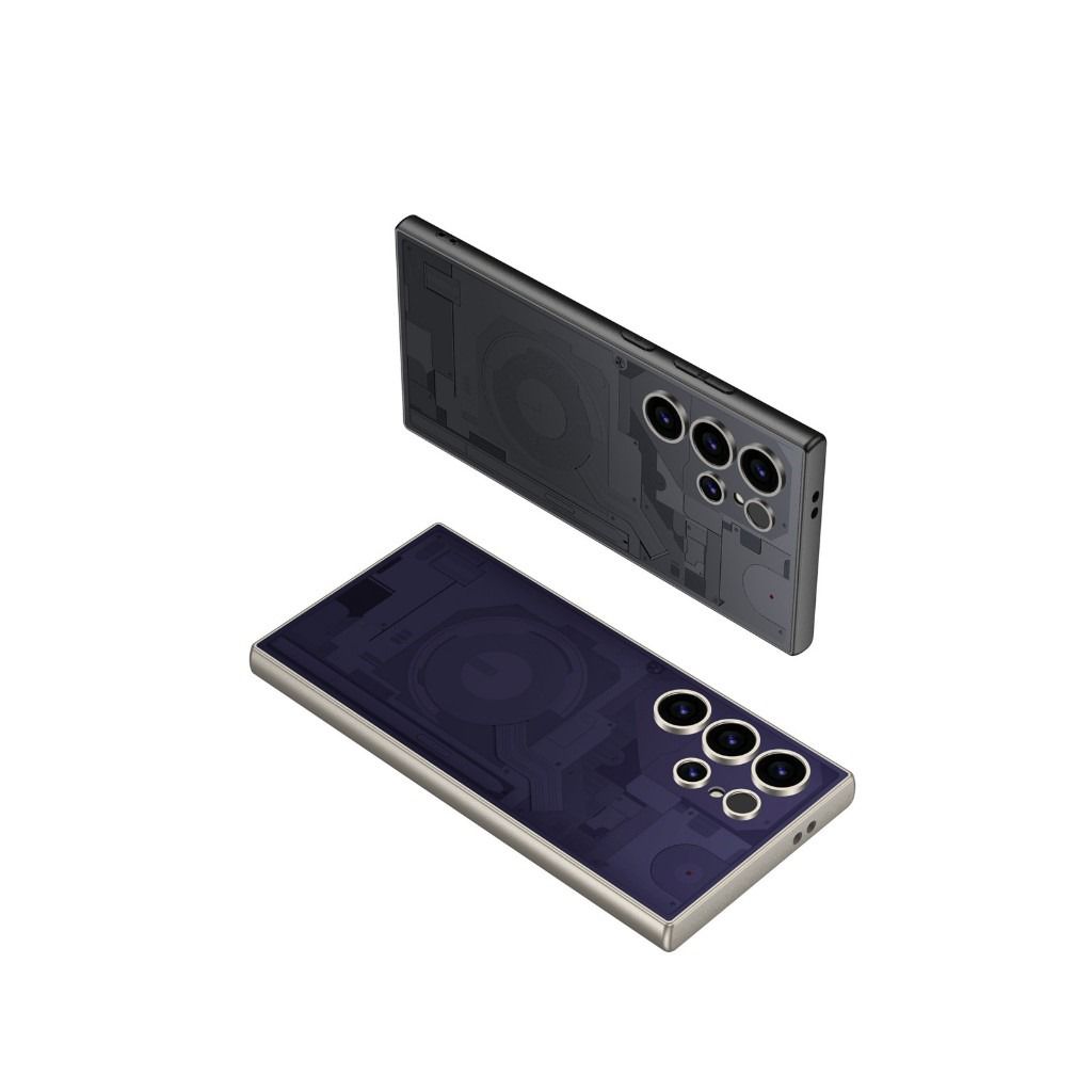 Samsung Galaxy S24 Ultra GKK Anti Fingerprint Matte Machinery Design with Magsafe - Purple / Titanium