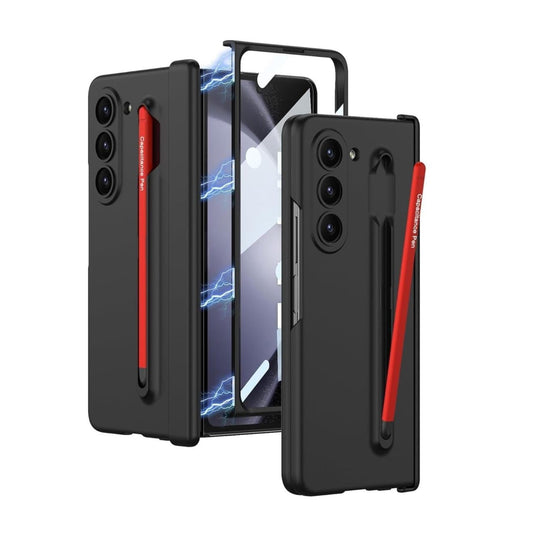 Samsung Galaxy Z Fold 6 PC Matte Hard Case with Hinge Protection Pink S-Pen - Black