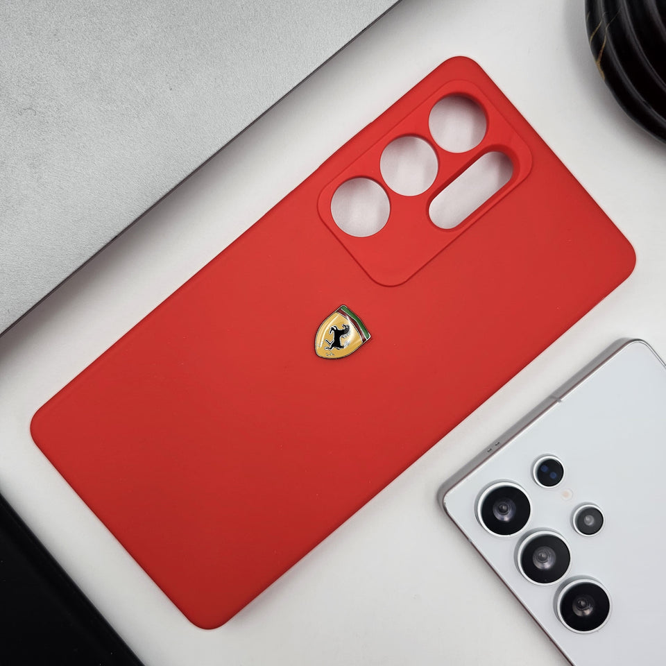 Samsung Galaxy S25 Ultra Silicon Case, Ferrari Silicon Sport Car Series FR Logo