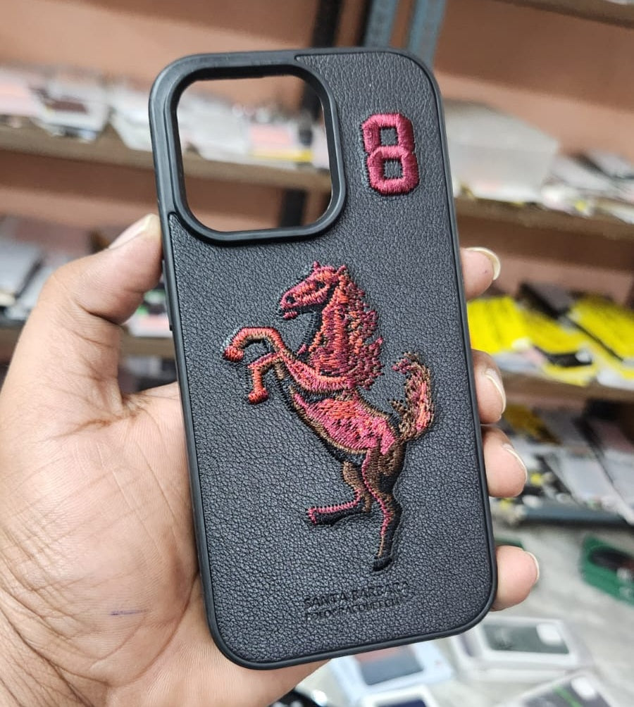 iPhone 14 Pro Boris Series Santa Barbara Polo Racquet Club Leather Case