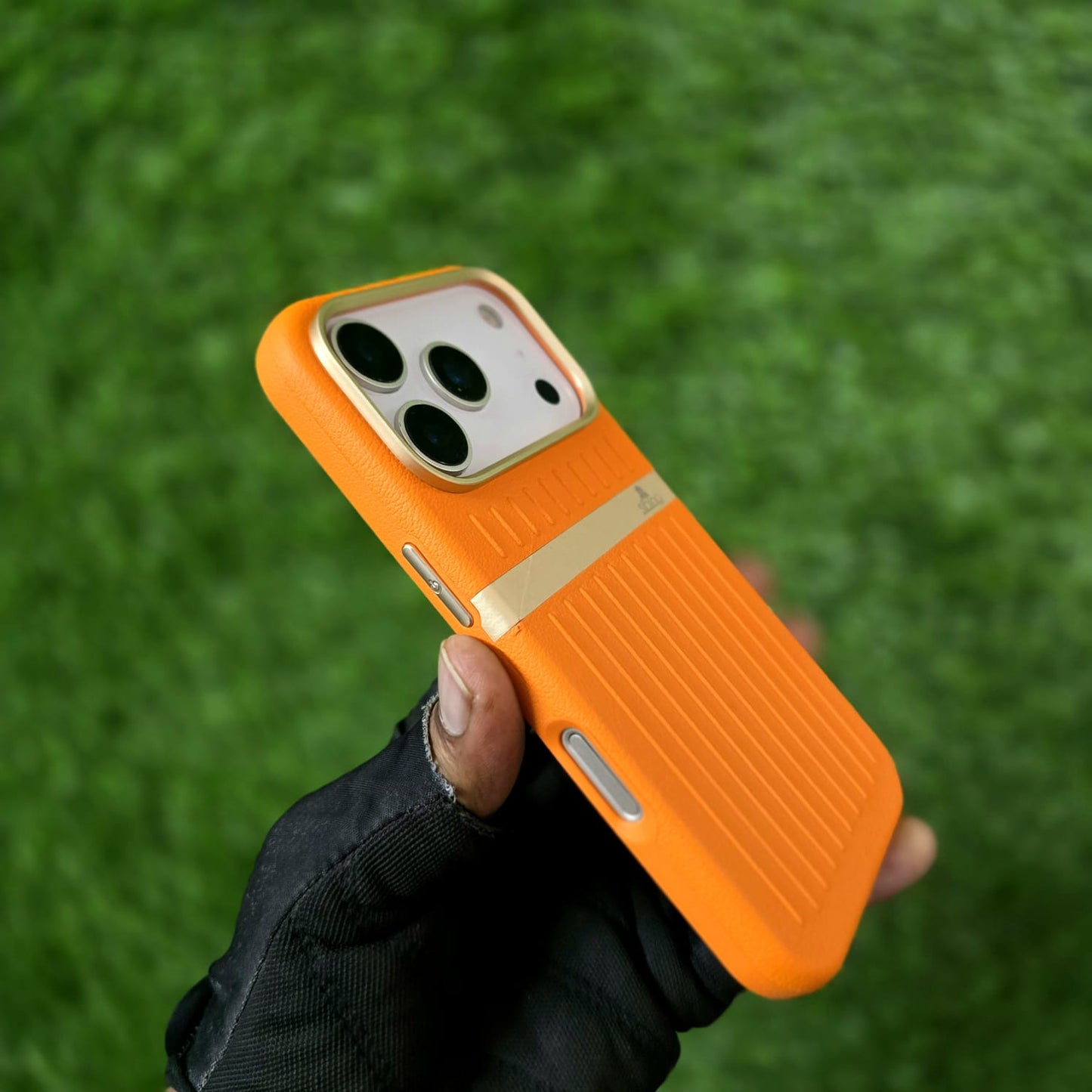 iPhone 17 Pro Max Shockproof Hard+PC SIBLING Series Back Cover - Orange