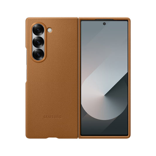 Samsung Galaxy Z Fold 6 Slim Leather Case Soft Inside - Brown