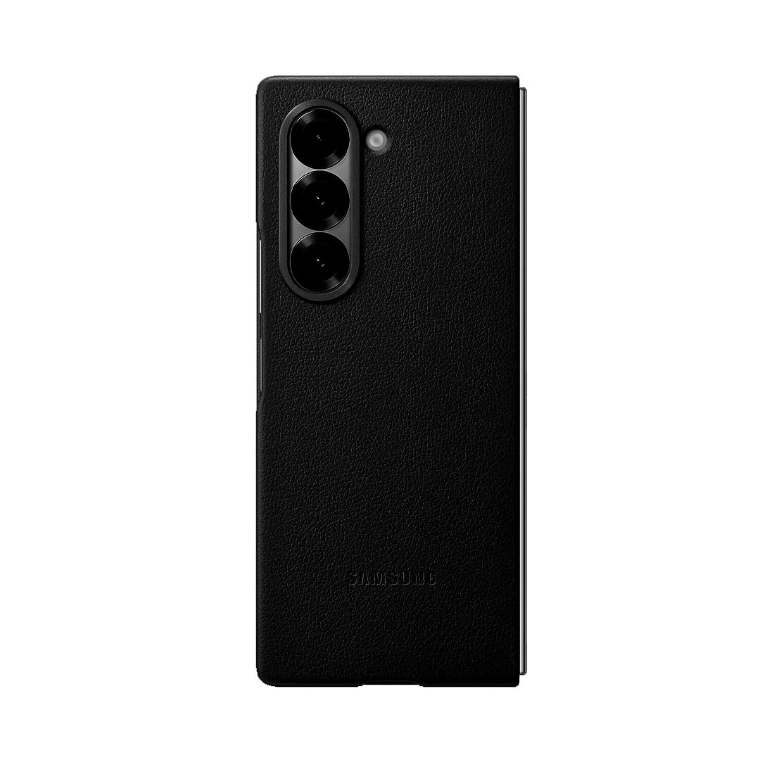 Samsung Galaxy Z Fold 6 Slim Leather Case Soft Inside - Black