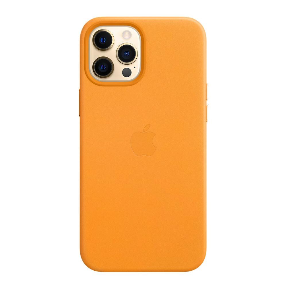 iPhone 14 Pro Max Leather Case (Not Magsafe) with Logo - California Poppy