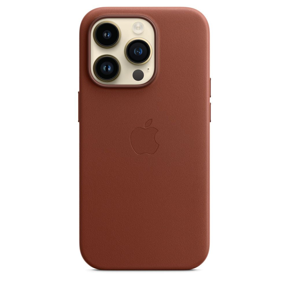 iPhone 14 Pro Leather Case with Camera Protection - Umber Brown