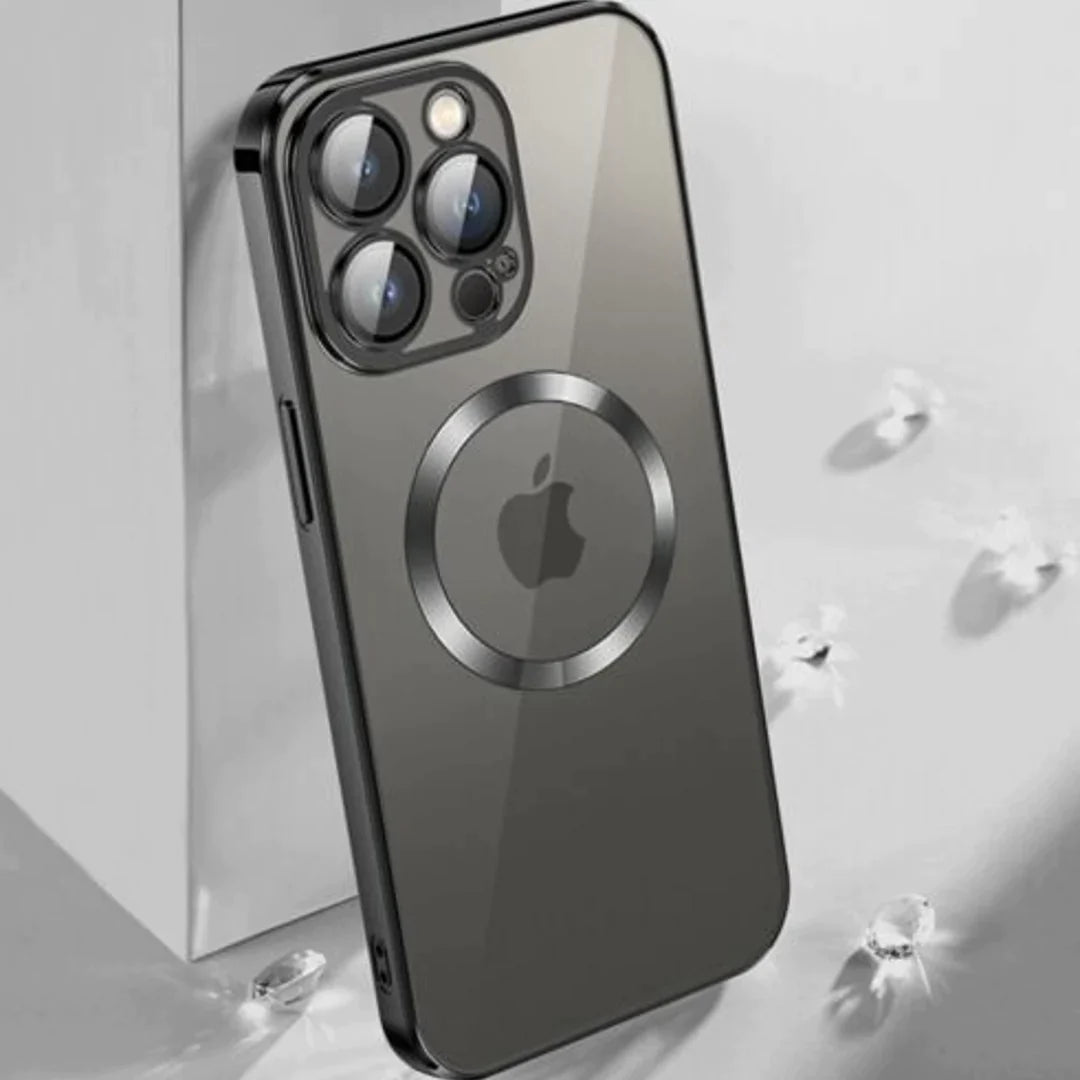 iPhone 14 Transparent Electroplating MagSafe Case with Camera Protection