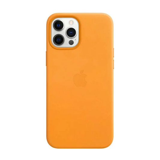 iPhone 14 Pro Leather Case with Camera Protection - California Poppy/Wistaria/Pink