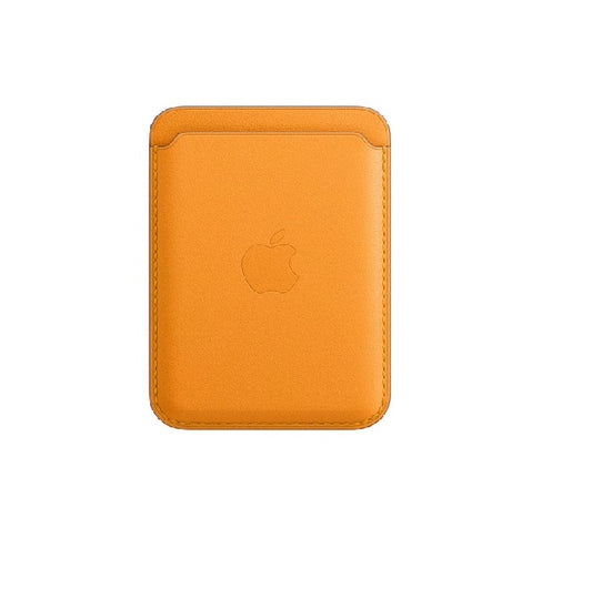 iPhone 15 Faux Leather Wallet Magsafe With Logo- California Poppy