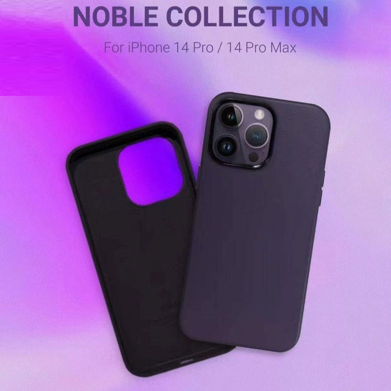 iPhone 14 Pro Max Kzdoo Noble Series Genuine Leather Case - Purple