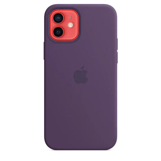 iPhone 12 Mini Original Liquid Silicon Case with Logo - Deep Purple