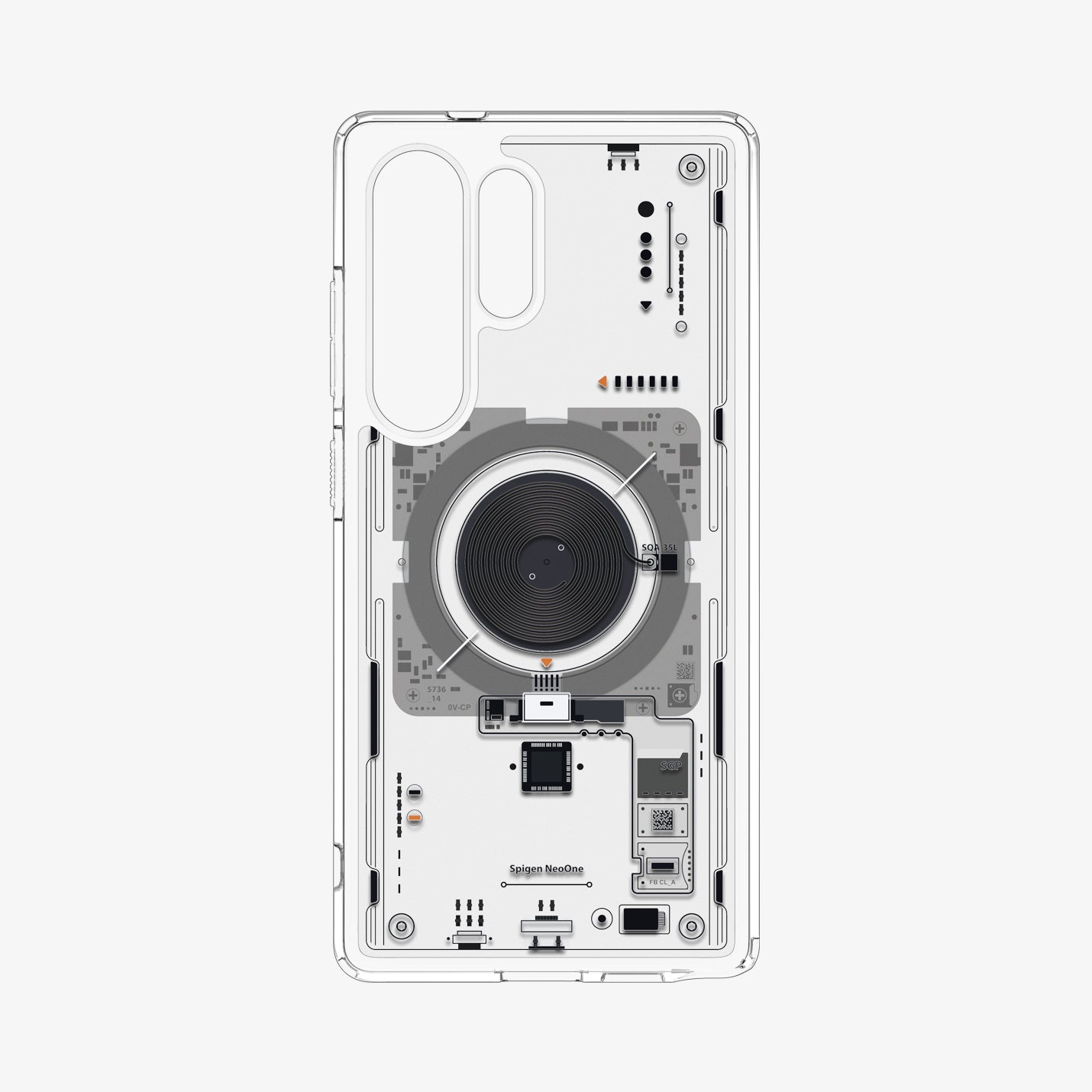 Samsung Galaxy S25 Ultra Zero One Machinery Design Shockproof Case with Magsafe - Clear