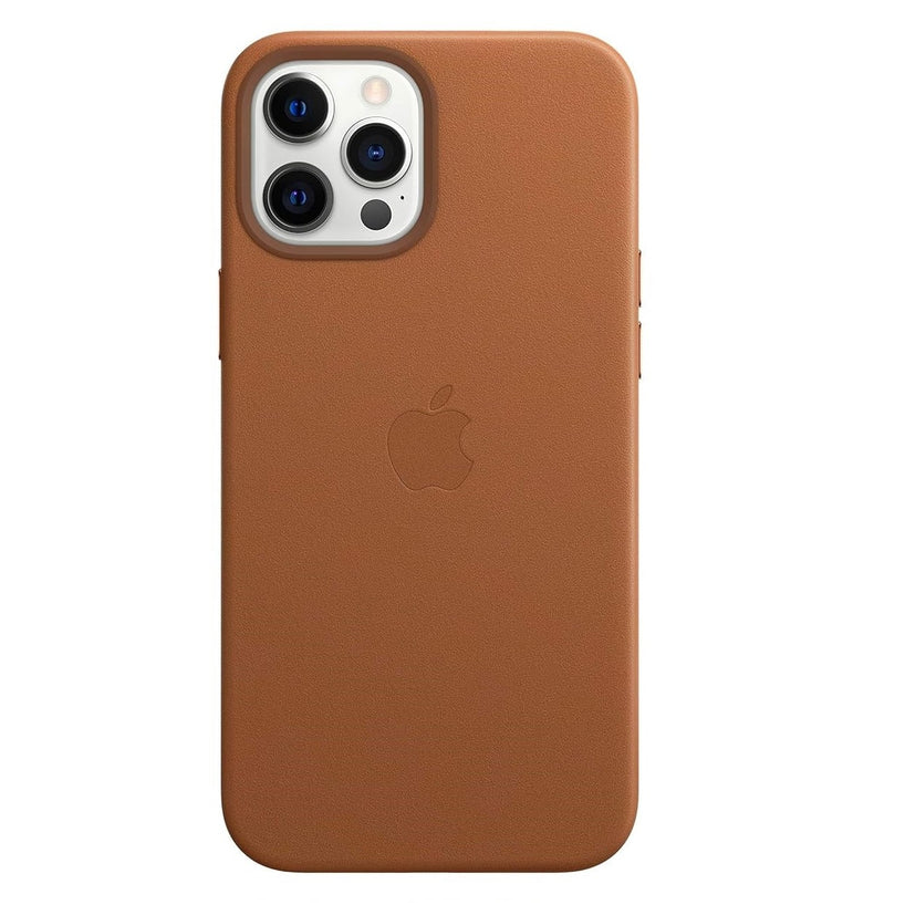 iPhone 14 Pro Max Leather Magsafe Case with IC Working (Animation) - Saddle Brown
