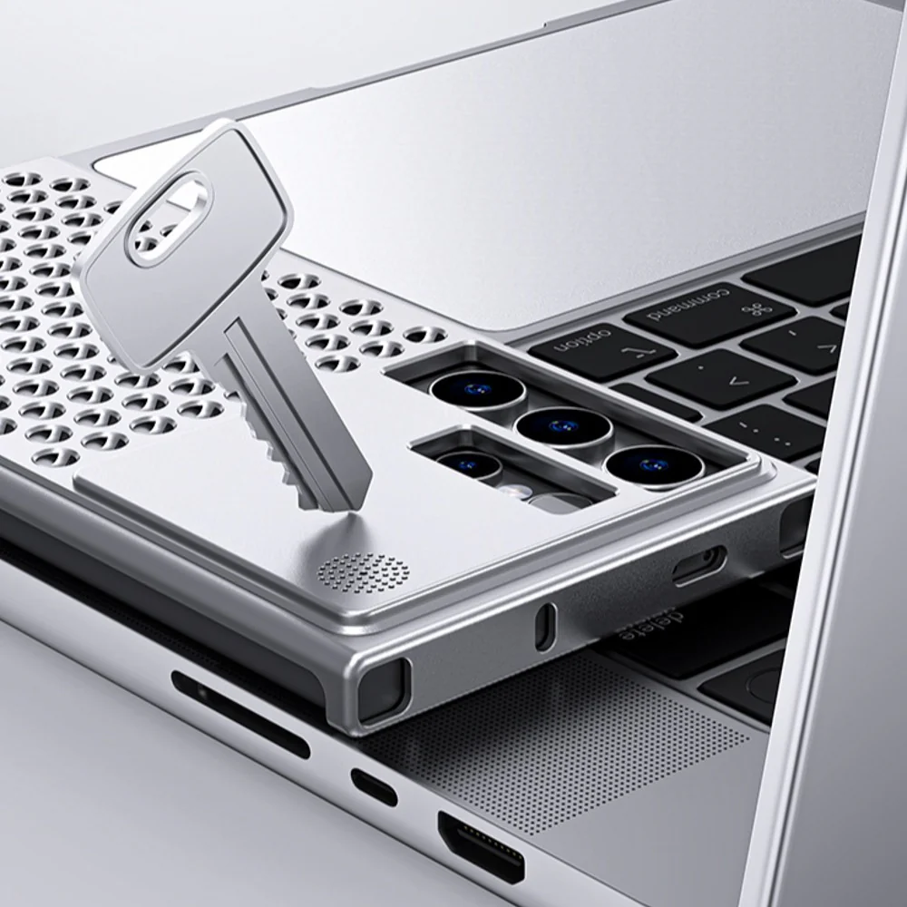 Samsung Galaxy S24 Ultra Heat Dissipation Aluminum Alloy Lens Half Pack Aromatherapy Cooling Case