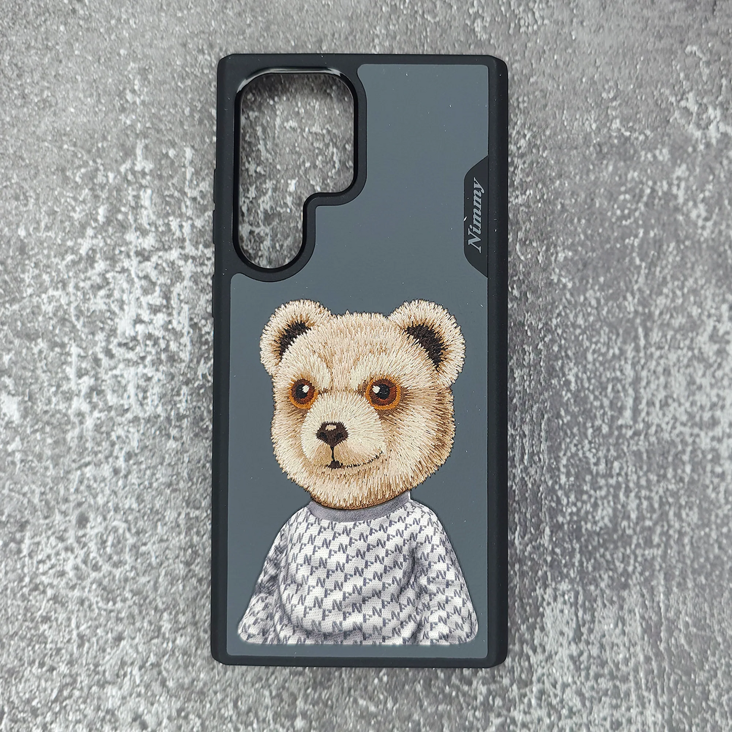 Samsung Galaxy S24 Ultra Original Nimmy Friends 3D Embroidery Leather Case - Teddy