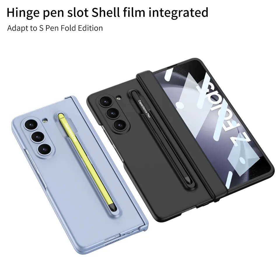Samsung Galaxy Z Fold6 S-Pen Case, Hard PC Matte Finish Hinge Protection with S-Pen - Grey
