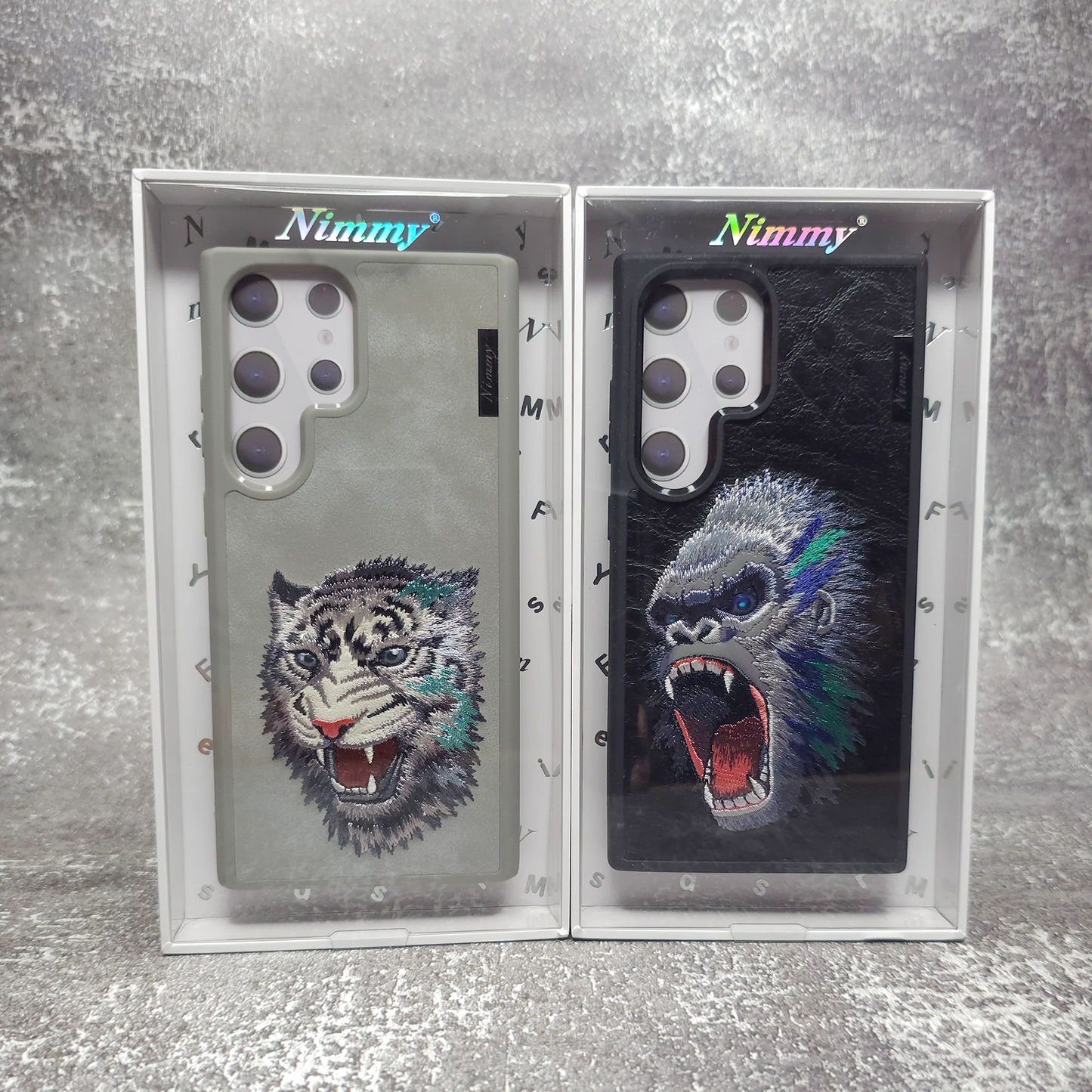 Samsung Galaxy S24 Ultra Original Nimmy Friends 3D Embroidery Leather Case - Tiger